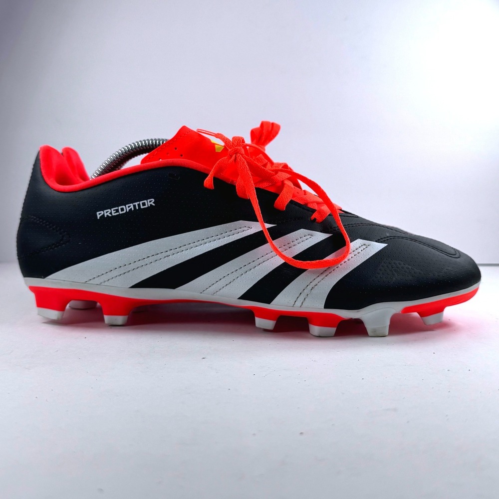 Adidas Predator Accuracy.4 FxG Soccer Cleats Black Solar Red IG7760 Mens 10.5